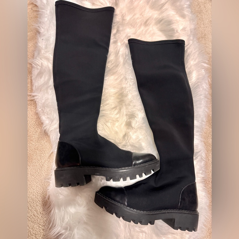 Zara Black Knee-High Women's Boots